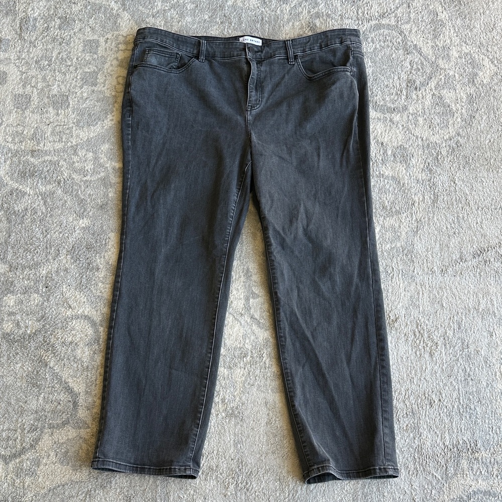 Lane Bryant Charcoal Denim plus size Jeans 22 straight leg signature mid rise